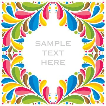 Creative flora label or sticker design concept Stock Illustration