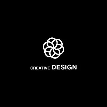Creative Flower Abstract Logo Design Vector Art EPS10 Stock Illustration