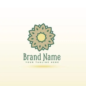 Creative flower style logo concept design Stock Illustration