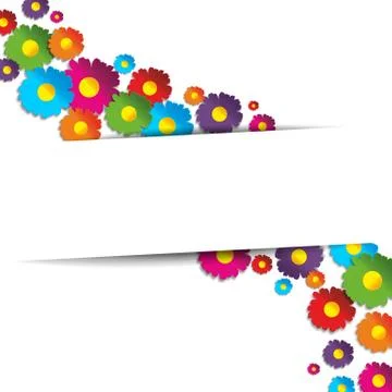Creative flowers background Stock Illustration