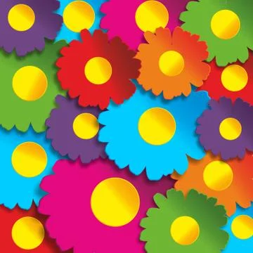 Creative flowers background Stock Illustration