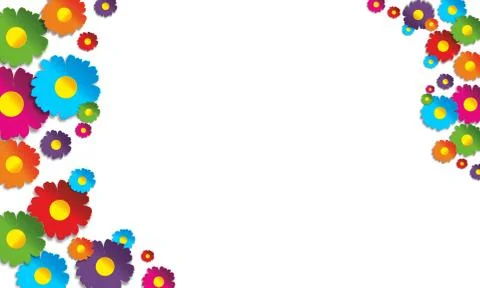 Creative flowers background Stock Illustration