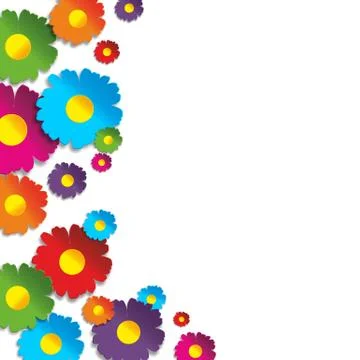 Creative flowers background Stock Illustration