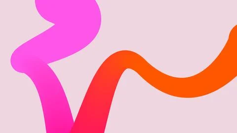 Creative Flowing Shapes on Soft Pink Background Stock Illustration