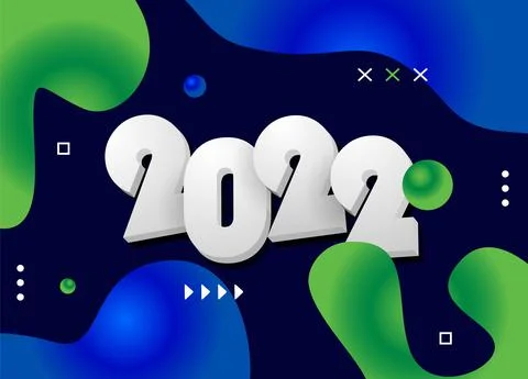 Creative fluid 2022 design banner template Stock-Illustration