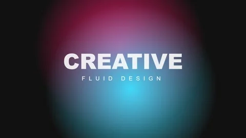 Creative Fluid Design typography animation with soft glowing magenta and cyan Vídeos de archivo 334799306