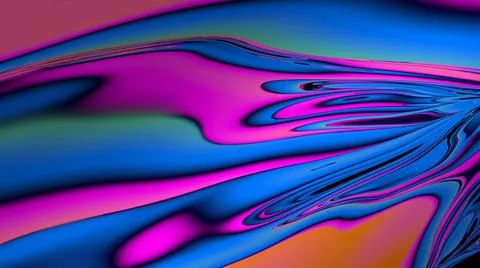 Creative fluid wavecolors backgrounds. Trendy Vibrant Fluid Colors. 3d render Stock Illustration