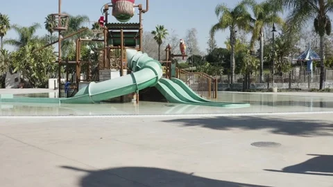 Creative Fly Through Of Water Park Stock-Footage 209402284