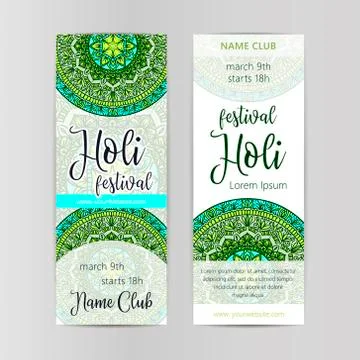 Creative Flyer, Banner or Pamphlet design for Indian Festival of Colours, Hap Stock Illustration