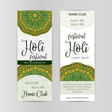 Creative Flyer, Banner or Pamphlet design for Indian Festival of Colours, Hap Stock Illustration