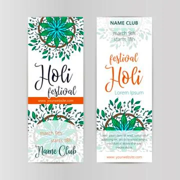 Creative Flyer, Banner or Pamphlet design for Indian Festival of Colours, Hap Stock Illustration