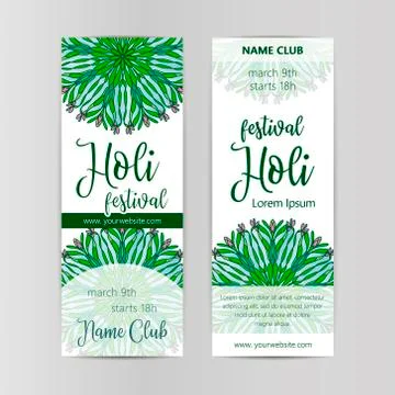 Creative Flyer, Banner or Pamphlet design for Indian Festival of Colours, Hap Stock Illustration
