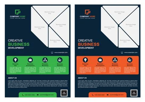 Creative Flyer Design Template for Business Stock Illustration