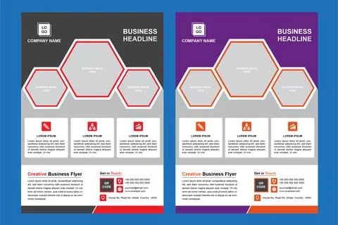 Creative Flyer Design Template for Business Stock Illustration