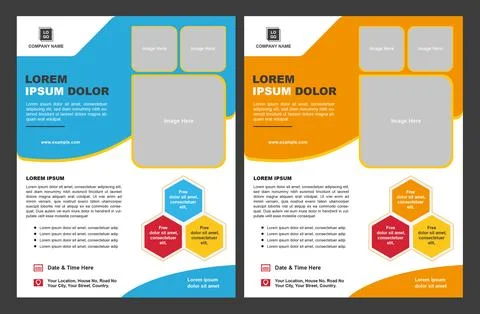 Creative Flyer Design Template for Business Stock Illustration