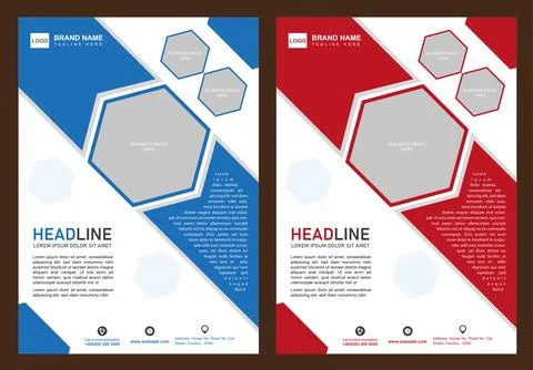 Creative Flyer Design Template for Business Stock Illustration