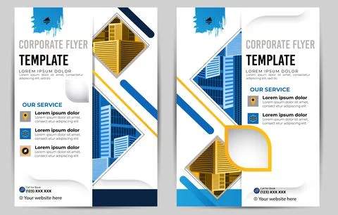Creative flyer template, Book Cover Design, Business Brochure, Annual Report. Stock Illustration