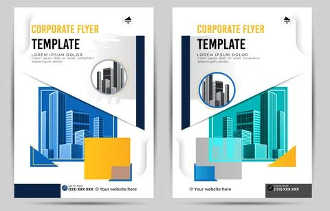 Creative flyer template, Book Cover Design, Business Brochure, Annual Report. Stock Illustration