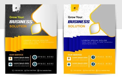 Creative flyer template, Book Cover Design, Business Brochure, Annual Report. Stock Illustration
