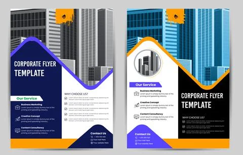 Creative flyer template, Book Cover Design, Business Brochure, Annual Report. Stock Illustration