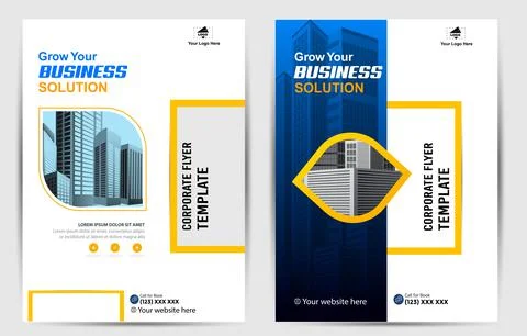 Creative flyer template, Book Cover Design, Business Brochure, Annual Report. Stock Illustration