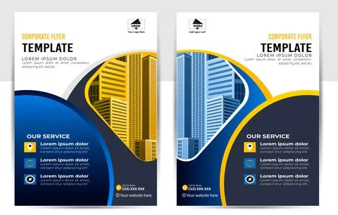 Creative flyer template, Book Cover Design, Business Brochure, Annual Report. Stock Illustration