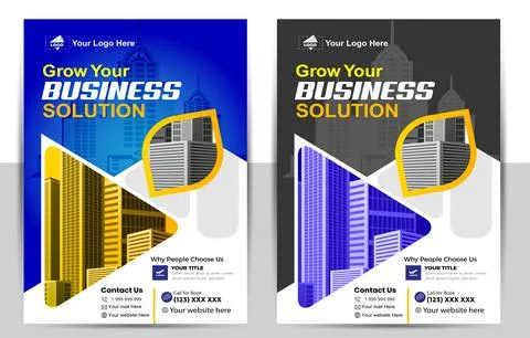 Creative flyer template, Book Cover Design, Business Brochure, Annual Report. Stock Illustration