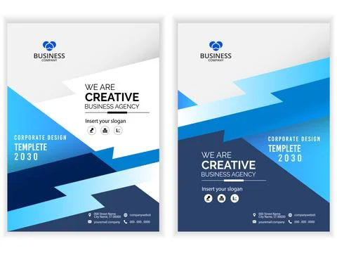Creative flyer template, Book Cover Design, Business Brochure, Annual Report. Stock Illustration