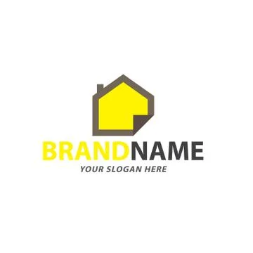 Creative folded house vector logo design Illustrazione stock
