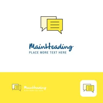 Creative Folder Logo Design. Flat color Logo place for Tagline. Vector Illust Stock Illustration