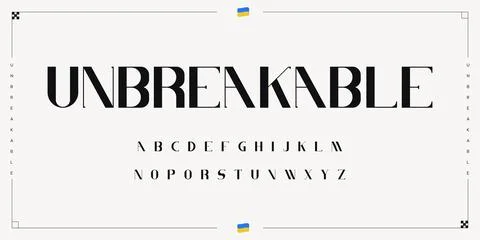 Creative font. Modern typography alphabet uppercase letters for brand Stock Illustration