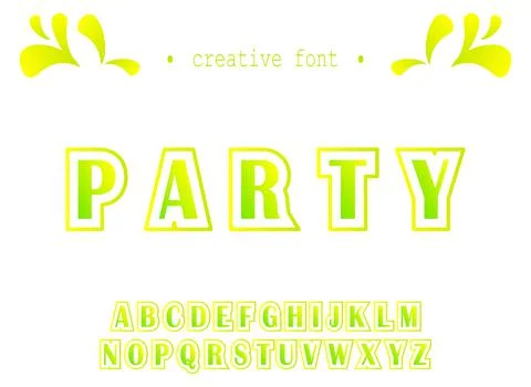 Creative font vector template, isolated graphic abc set, typography symbol co Stock Illustration