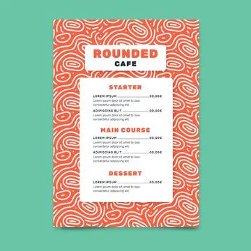 Creative food restaurant menu template Stock Illustration