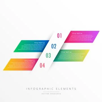 Creative four steps infographic banners Stockillustratie