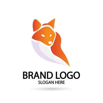Creative fox Animal Modern Simple Design Concept logo set. Vector Illustratio Stock-Illustration
