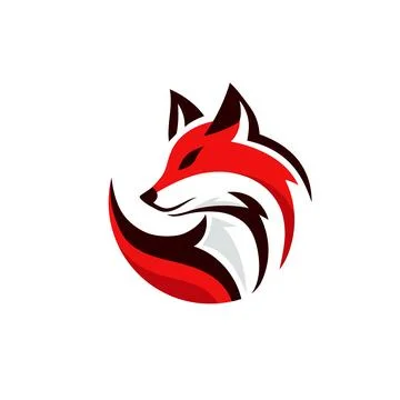 Creative fox head mascot Stock Illustration
