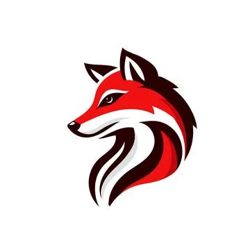 Creative fox head mascot Stock Illustration