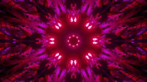 Creative fractal pattern in 3D illustration Stock Illustration