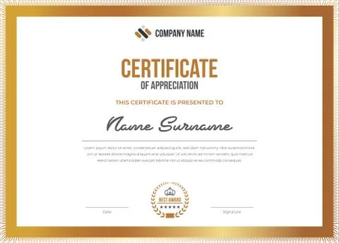 Creative frame eps certificate background design Stock Illustration