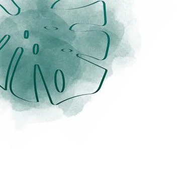 Creative frame for text from leaves. Abstract bright colorful watercolor. Tex Illustrazione stock