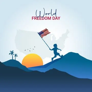 Creative Freedom Day ads design. world freedom day, Celebrated November 9, .. Illustrazione stock