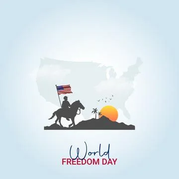 Creative Freedom Day ads design. world freedom day, Celebrated November 9, .. Stock Illustration