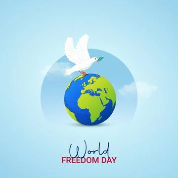 Creative Freedom Day ads design. world freedom day, Celebrated November 9, .. Illustrazione stock