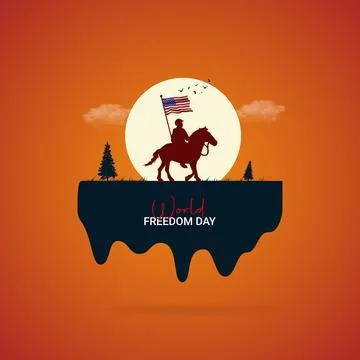 Creative Freedom Day ads design. world freedom day, Celebrated November 9, .. Stock Illustration