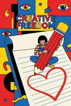 Creative Freedom Illustration Stock Illustration