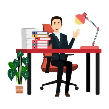 Creative freelancer working Stock Illustration