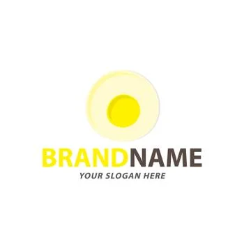 Creative fried egg logo design, vector Stock Illustration