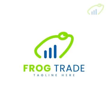Creative Frog Financial Logo Design Vector Image Stock Illustration