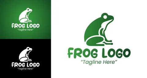 Creative Frog Logo Designs for Nature and Environmental Brands Stock Illustration