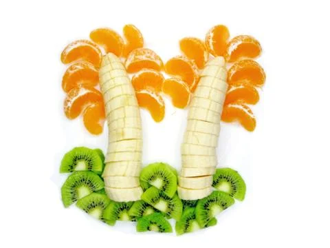 Creative fruit dessert Stock Photos